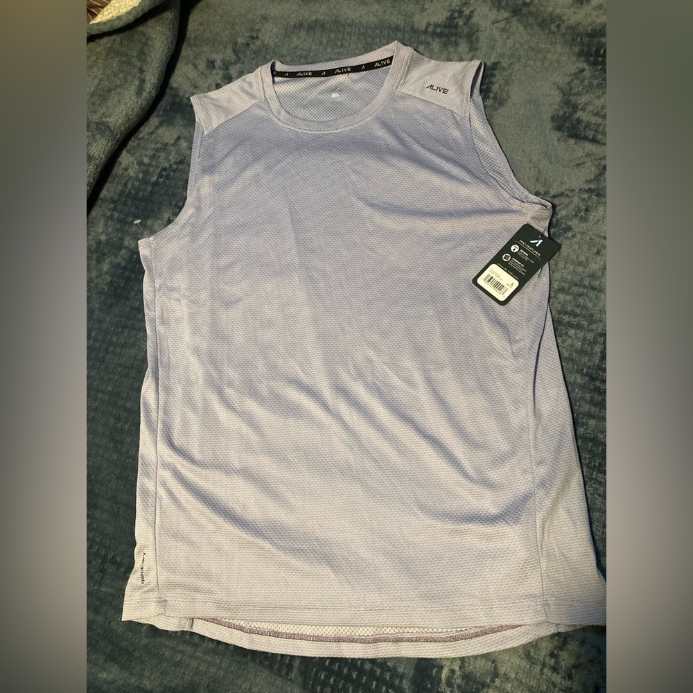 Alive brand, size large, new with tags, color is “cosmic sky”, athletic top